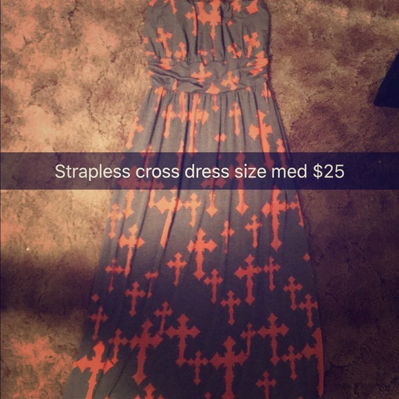 Maxi cross strapless dress BERY CUTE MED - Picture 1 of 1